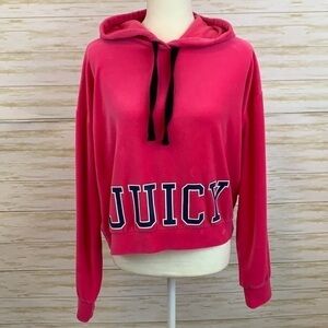 Juicy Couture Cropped Velvet Hoodie